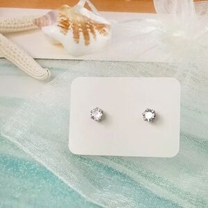 Earrings Stainless Steel Stud  4mm